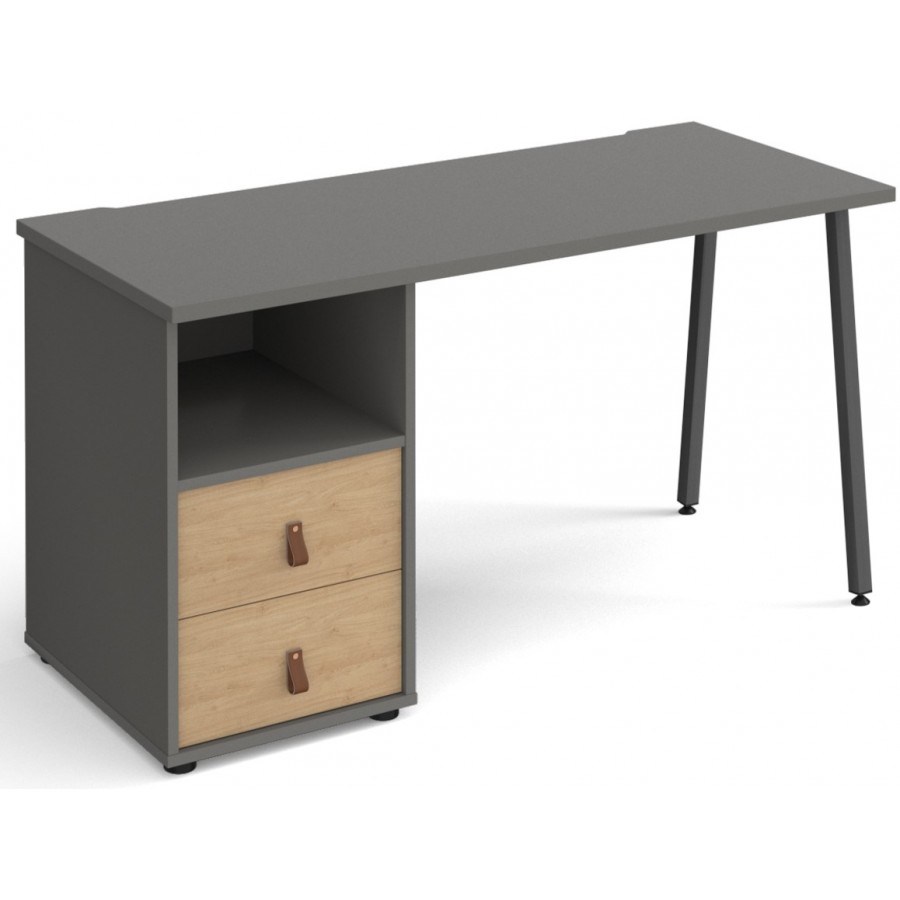 Sparta Straight A Frame Desk With Pedestal 